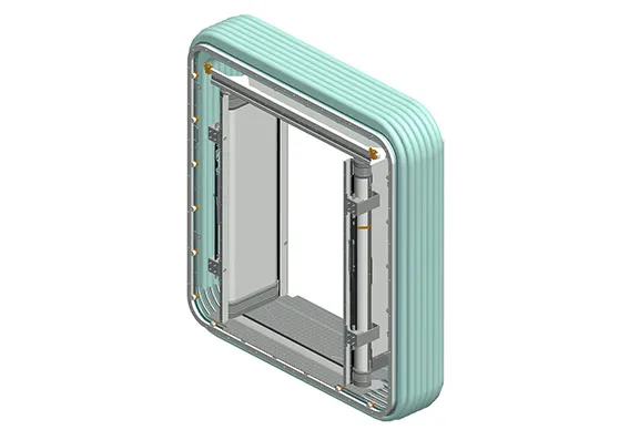 B型地铁列车一片式贯通道
