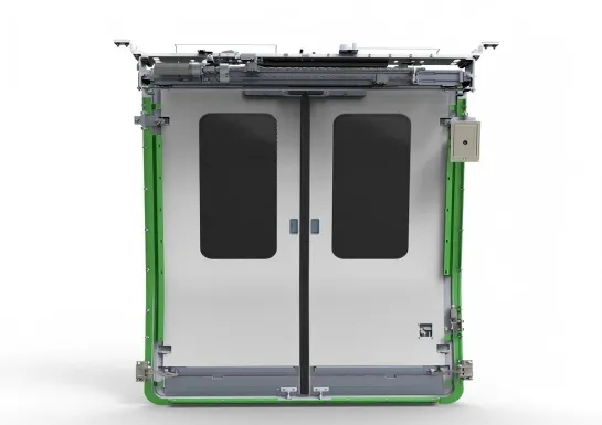 Next-generation electric double-leaf sliding plug door
