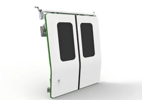 Next-generation electric double-leaf sliding plug door