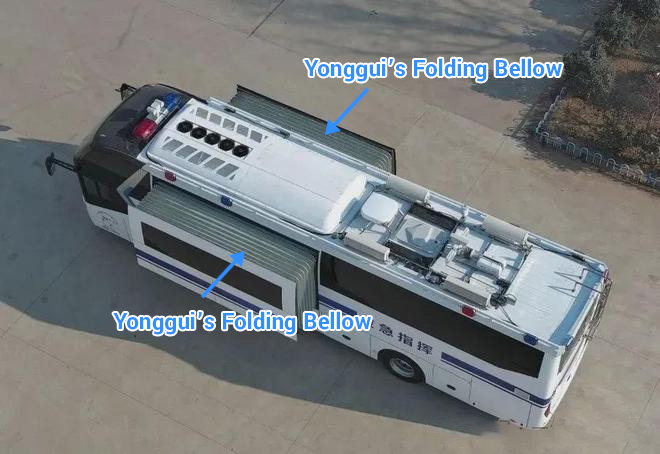 Yonggui Gangways for the Double-Sided Compartment Passenger Type Emergency Mobile Command Vehicle